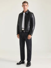 Givenchy Black Biker Zipped Blouson in Bull Leather