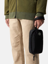 Stone Island Black Nylon Wrist Pouch with Compass Logo