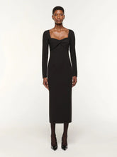Roland Mouret Black Twist Drape Stretch Crepe Midi Dress
