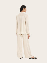 Zeus+Dione Ecru Hera Textured Silk Blouse