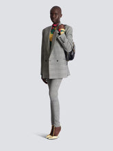 Balmain Black Oversized Prince of Wales Jacquard Jacket