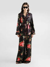 Dolce & Gabbana Rose Bouquet-Print Wide Twill Trousers