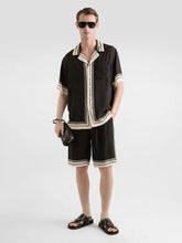 Dolce & Gabbana Black Vanity Silk Bermuda Shorts with Logo