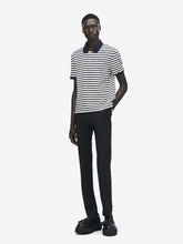 McQueen Ivory and Navy Striped Polo Shirt
