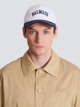 Balmain Two-Tone Navy Cotton Vintage Cap