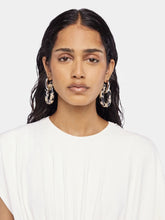 Rabanne XL Silver and Tortoise-Shell Link Earrings