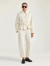 Givenchy Ivory Cropped Cocoon Cargo Pants