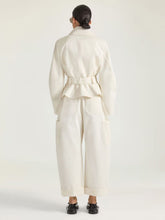 Givenchy Ivory Cropped Cocoon Cargo Pants