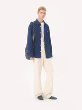 Valentino Garavani Cobalt Blue Shirt Jacket with Vgold