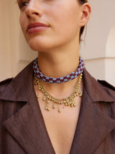 Alémais Brown and Blue Le Jardin Bunch Bead Necklace