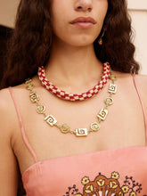 Alémais Clay and Cream Le Jardin Bunch Bead Necklace