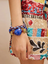 Alémais Brown and Blue Le Jardin Bunch Bead Bracelet