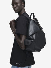 McQueen Black Manta Backpack in Nappa Calf Leather