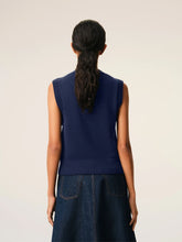 Ami Paris Blue Sleeveless Ami De Coeur Sweater