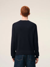 Ami Paris Navy Blue Ami De Coeur Wool Sweater