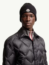 Moncler Black Logo Cotton Beanie