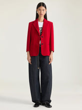 Givenchy Dark Red Crepe Cady Single-Breasted Jacket