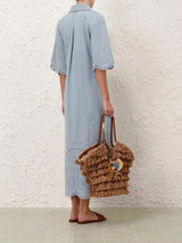 Zimmermann Daylight Ice Storm Denim Midi Dress
