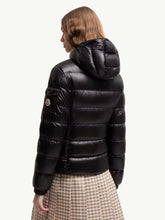 Moncler Black Glesse Hooded Short Down Jacket