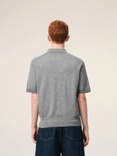 Ami Paris Grey Wool Short Sleeves Ami De Coeur Polo