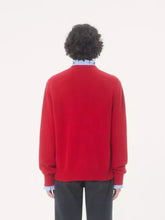 Valentino Garavani Red Wool Sweater with Chez Valentino and Panther Embroidery