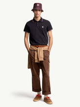Moncler Navy Tricolour Cotton Polo Shirt