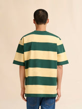 Marni Emerald and Yellow Stripe Cotton T-Shirt