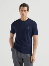 Brunello Cucinelli Cobalt Blue Cotton Jersey T-Shirt