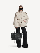 Balenciaga Le City Medium Tote Bag in Black Lambskin