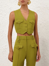 Zimmermann Pistachio Luna Wool Waistcoat