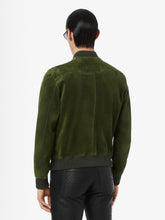 Tom Ford Chive Perforated Cashmere Suede Bomber