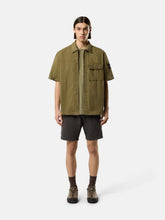 Stone Island Military Green Brushed Organic Cotton Canvas Shirt