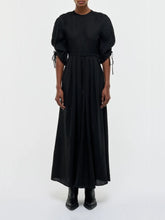 Gabriela Hearst Black Linnea Maxi Dress in Aloe Linen