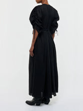 Gabriela Hearst Black Linnea Maxi Dress in Aloe Linen