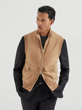 Brunello Cucinelli Light Brown Suede Padded Vest