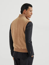 Brunello Cucinelli Light Brown Suede Padded Vest