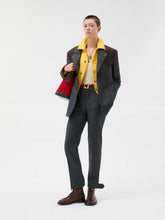 Versace Grey Wool-Mohair Straight Formal Trousers