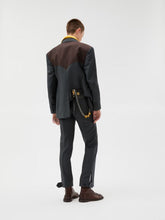 Versace Grey Wool-Mohair Straight Formal Trousers
