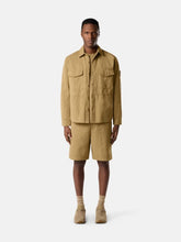 Stone Island Dark Beige Cotton Linen Ghost Overshirt