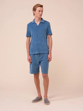 Fedeli Steel Blue Peter Terry Cotton Polo