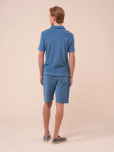 Fedeli Steel Blue Peter Terry Cotton Polo