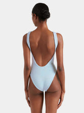 Hunza G Metallic Ice Blue Square Neck Swim