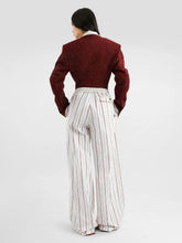 Dolce & Gabbana Red Pinstriped Double-Breasted Jacket
