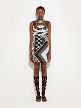 Pucci Khaki and Blue Vivara Silk Mini Dress