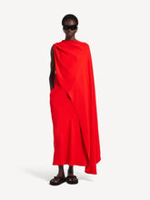 Balenciaga Sunset Red Draped Maxi Dress