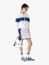Casablanca White and Blue Striped Mesh Bomber Jacket