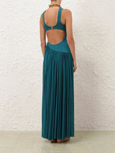 Zimmermann Teal Luna Asymmetric Maxi Dress
