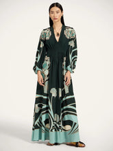 La DoubleJ Blooming Tulip Camerino Silk Maxi Dress