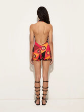 Pucci Black and Orange Occhi Print Halterneck Jumpsuit