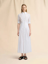 Marni White Gathered Poplin Shirt Dress